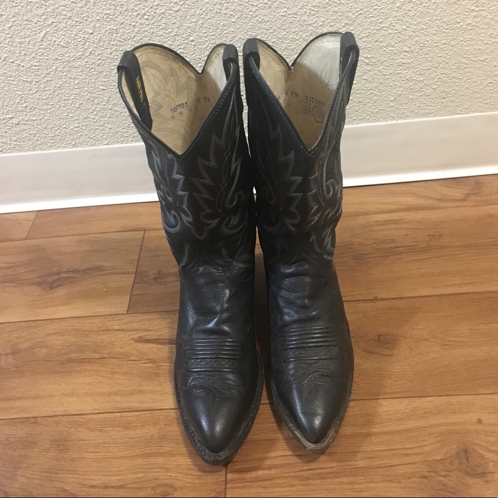 Men's Dan Post Black Marble Corona Western Boot 9